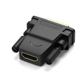 Ugreen HDMI-adapter (kvindelig) - DVI 24 + 1 (mandlig) FHD 60 Hz sort (20124)