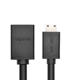 Ugreen adapter kabel HDMI (kvindelig) - mini HDMI (mandlig) 4K 60 Hz Ethernet HEC ARC audio 32 kanaler 22 cm sort (20137)