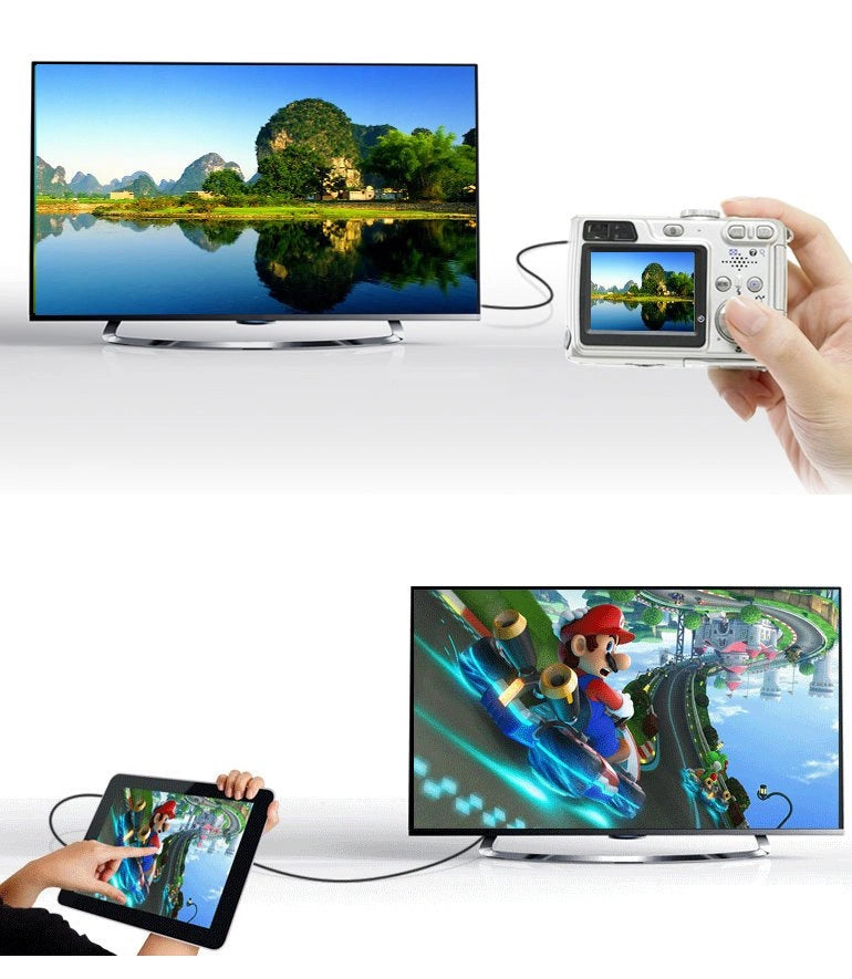 Ugreen adapter kabel HDMI (kvindelig) - mini HDMI (mandlig) 4K 60 Hz Ethernet HEC ARC audio 32 kanaler 22 cm sort (20137)