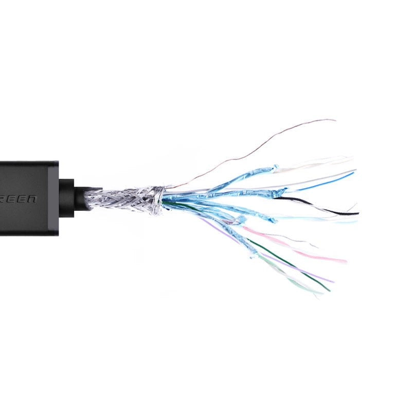 Ugreen adapter kabel HDMI (kvindelig) - mini HDMI (mandlig) 4K 60 Hz Ethernet HEC ARC audio 32 kanaler 22 cm sort (20137)