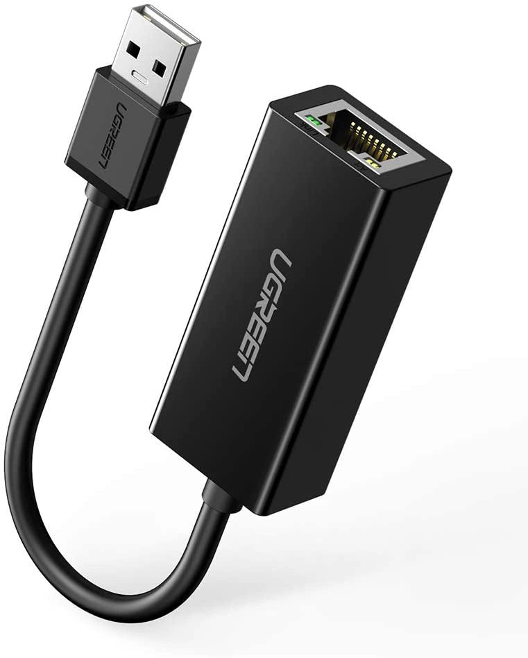 Ugreen eksternt netværkskort RJ45 - USB 2.0 100 Mbps Ethernet sort (CR110 20254)