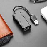 Ugreen eksternt netværkskort RJ45 - USB 2.0 100 Mbps Ethernet sort (CR110 20254)