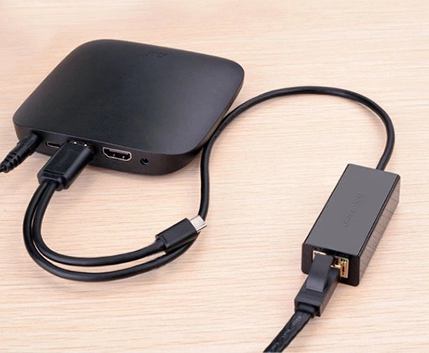 Ugreen eksternt netværkskort RJ45 - USB 2.0 100 Mbps Ethernet sort (CR110 20254)