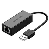 Ugreen eksternt netværkskort RJ45 - USB 2.0 100 Mbps Ethernet sort (CR110 20254)
