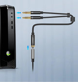 Ugreen AUX splitterkablet 3,5 mm mini jack (kvindelig) - 2x 3,5 mm mini jack (mandlig - mikrofon og hovedtelefoner) sort (AV140 20899)