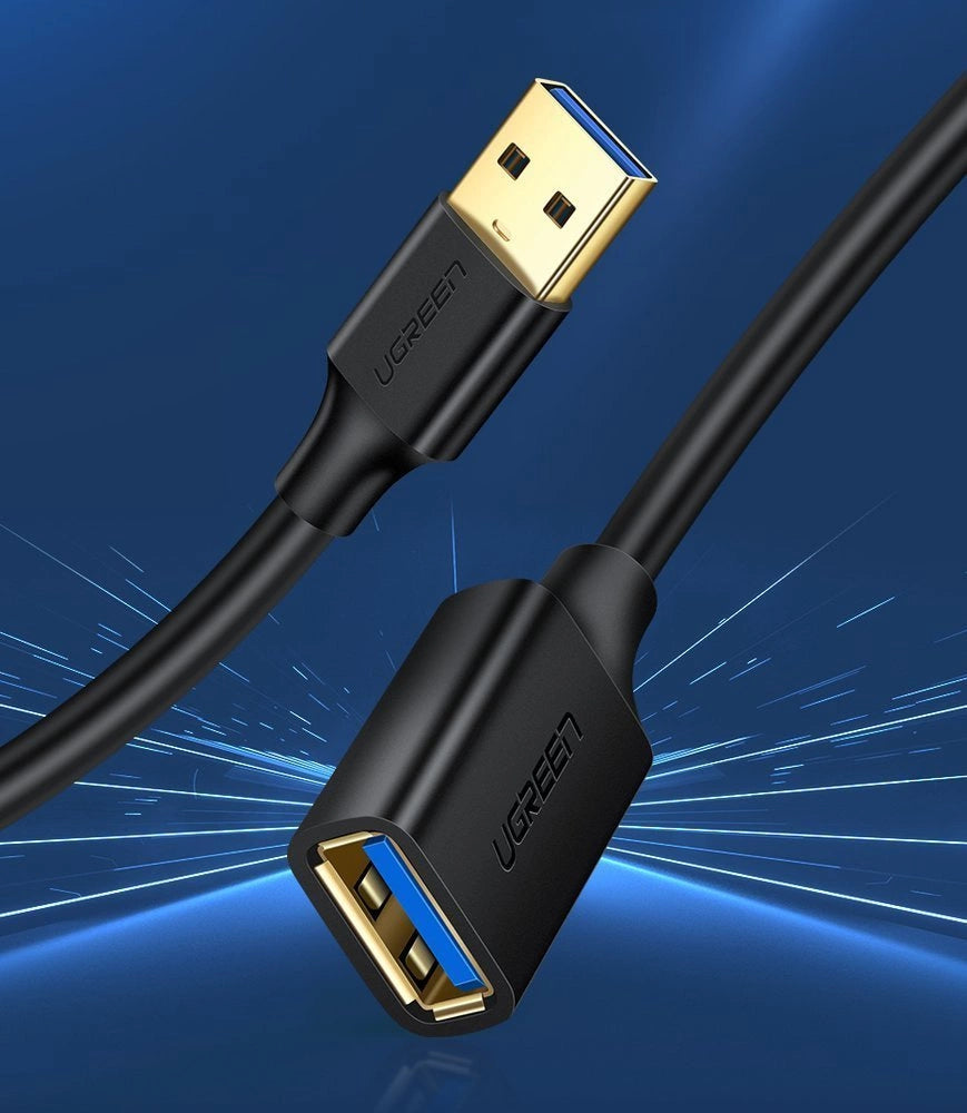 Ugreen kabel adapter USB 3.0 (kvindelig) - USB 3.0 (mandlig) 1,5 m sort (US129 30126)
