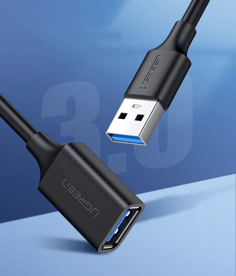 Ugreen kabel adapter USB 3.0 (kvindelig) - USB 3.0 (mandlig) 3 m sort (US129 30127)