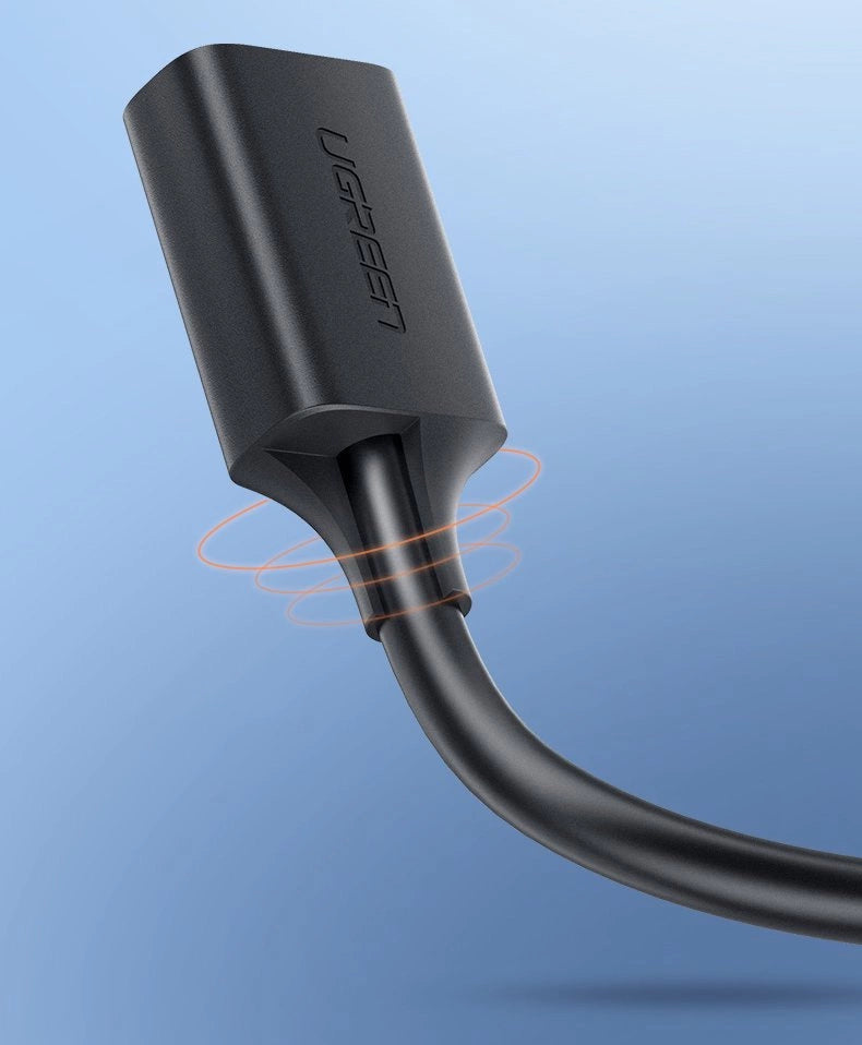 Ugreen kabel adapter USB 3.0 (kvindelig) - USB 3.0 (mandlig) 3 m sort (US129 30127)