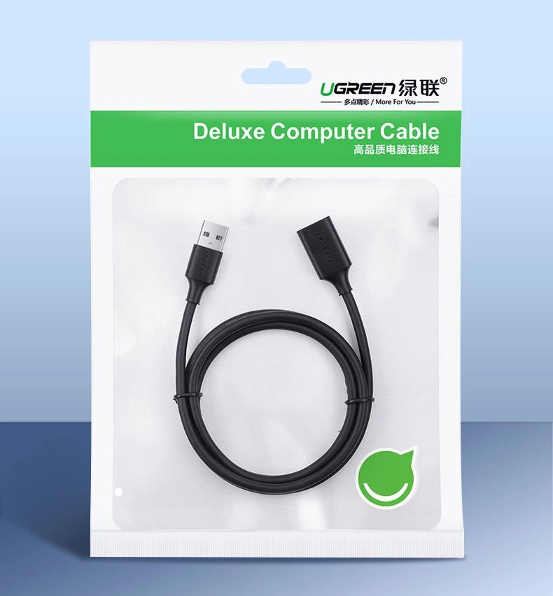 Ugreen kabel adapter USB 3.0 (kvindelig) - USB 3.0 (mandlig) 3 m sort (US129 30127)