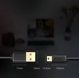 Grøn USB-kabel - mini USB-kabel 480 Mbps 2 m sort (US132 30472)