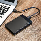 Ugreen bay til HDD SSD disk hus 2.5 '' SATA USB 3.2 Gen 1 (5 Gbps) micro USB SuperSpeed + 0,5 m kabel sort (US221 30848)