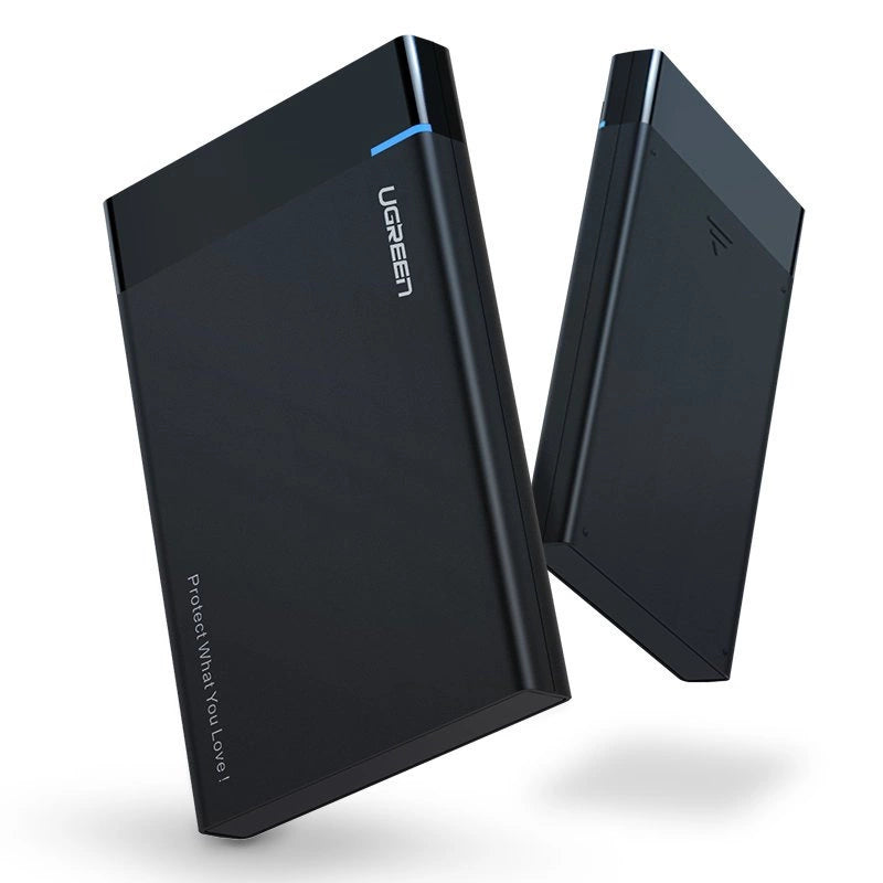 Ugreen bay til HDD SSD disk hus 2.5 '' SATA USB 3.2 Gen 1 (5 Gbps) micro USB SuperSpeed + 0,5 m kabel sort (US221 30848)