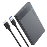 Ugreen bay til HDD SSD disk hus 2.5 '' SATA USB 3.2 Gen 1 (5 Gbps) micro USB SuperSpeed + 0,5 m kabel sort (US221 30848)