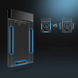 Ugreen bay til HDD SSD disk hus 2.5 '' SATA USB 3.2 Gen 1 (5 Gbps) micro USB SuperSpeed + 0,5 m kabel sort (US221 30848)
