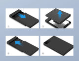 Ugreen bay til HDD SSD disk hus 2.5 '' SATA USB 3.2 Gen 1 (5 Gbps) micro USB SuperSpeed + 0,5 m kabel sort (US221 30848)
