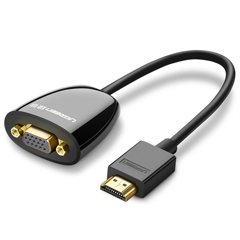 Ugreen Kabeltråd Adapter Unidirectional HDMI (Male) til VGA (Female) FHD Black (MM105 40253)