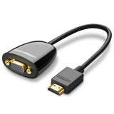 Ugreen Kabeltråd Adapter Unidirectional HDMI (Male) til VGA (Female) FHD Black (MM105 40253)