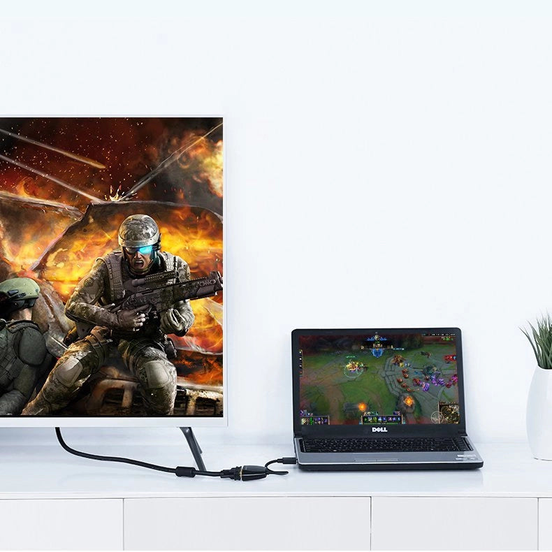 Ugreen Kabeltråd Adapter Unidirectional HDMI (Male) til VGA (Female) FHD Black (MM105 40253)