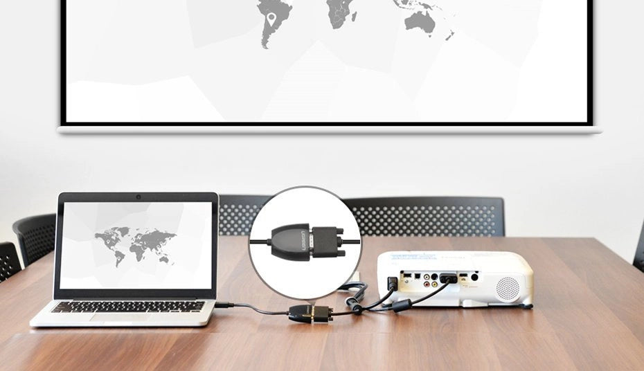 Ugreen Kabeltråd Adapter Unidirectional HDMI (Male) til VGA (Female) FHD Black (MM105 40253)