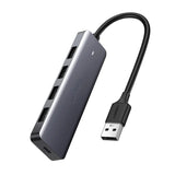 Ugreen USB HUB - 4x USB 3.2 Gen 1 med micro USB strømport grå (CM219 50985)