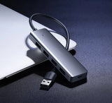 Ugreen USB HUB - 4x USB 3.2 Gen 1 med micro USB strømport grå (CM219 50985)
