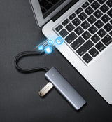 Ugreen USB HUB - 4x USB 3.2 Gen 1 med micro USB strømport grå (CM219 50985)