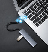 Ugreen USB HUB - 4x USB 3.2 Gen 1 med micro USB strømport grå (CM219 50985)