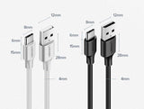 Ugreen US287 60117 USB-A / USB-C 3A kabel 1,5 m - sort