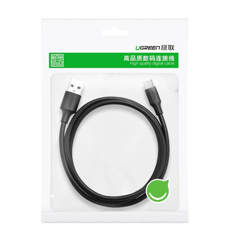 Ugreen US287 60117 USB-A / USB-C 3A kabel 1,5 m - sort