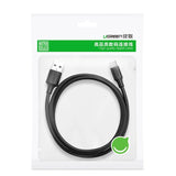Ugreen US287 60117 USB-A / USB-C 3A kabel 1,5 m - sort