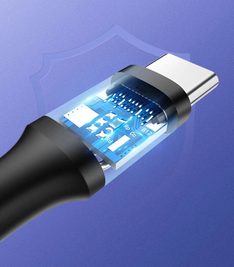 Ugreen US287 60117 USB-A / USB-C 3A kabel 1,5 m - sort