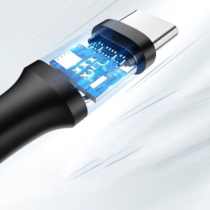 Ugreen US287 60117 USB-A / USB-C 3A kabel 1,5 m - sort