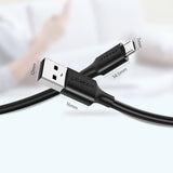Grøn US289 60137 mikro USB / USB-A kabel 1,5 m - sort