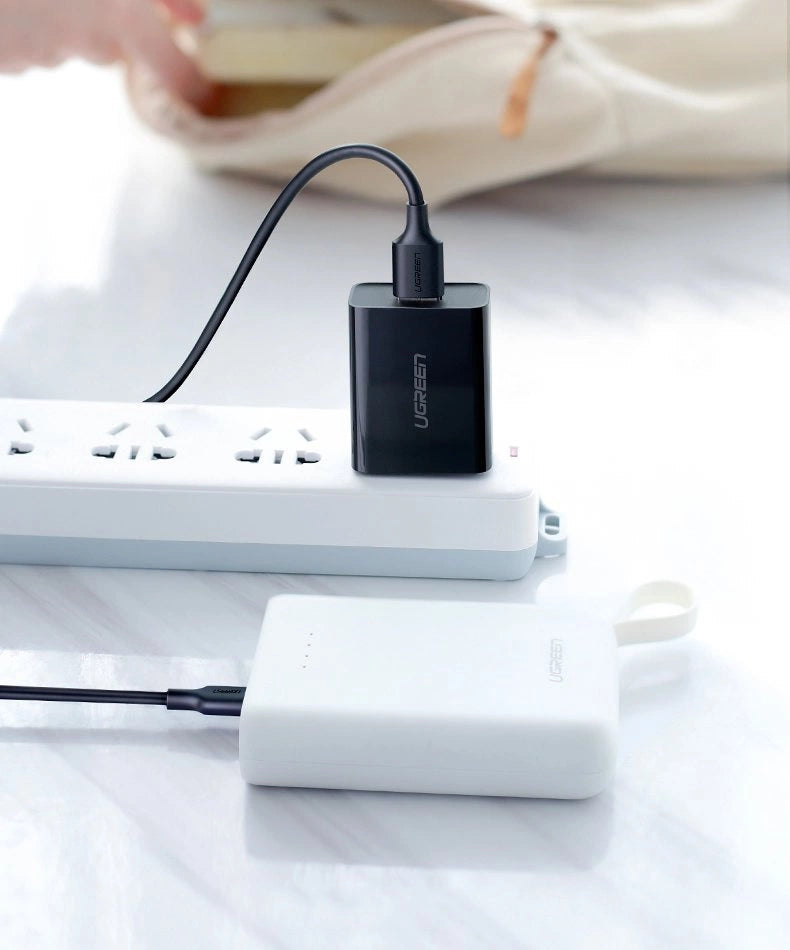 Grøn US289 60137 mikro USB / USB-A kabel 1,5 m - sort
