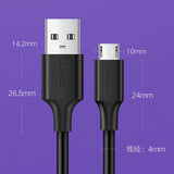 Grøn US289 60137 mikro USB / USB-A kabel 1,5 m - sort