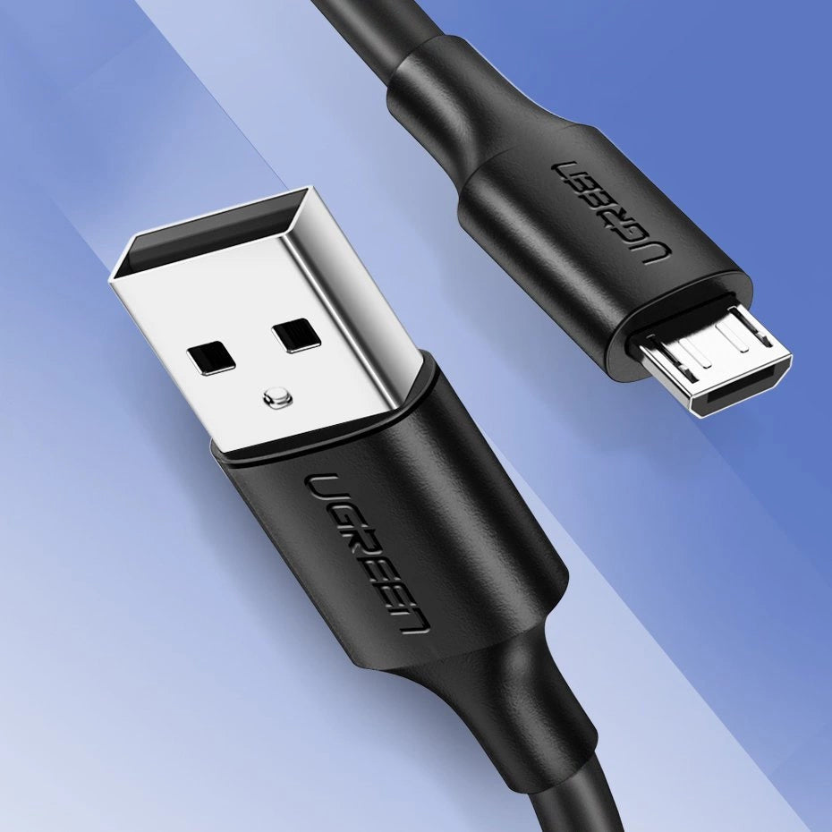 Grøn US289 60137 mikro USB / USB-A kabel 1,5 m - sort