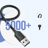 Grøn US289 60137 mikro USB / USB-A kabel 1,5 m - sort