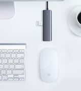 Ugreen USB Type C HUB - 4x USB 3.2 Gen 1 med USB-C strømport grå (CM219 70336)