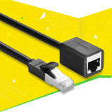 Ugreen NW112 11281 Network Ethernet Cable RJ45 (kvindelig) - RJ45 (mandlig) F/UTP Cat. 6 1 Gbps 2m - sort
