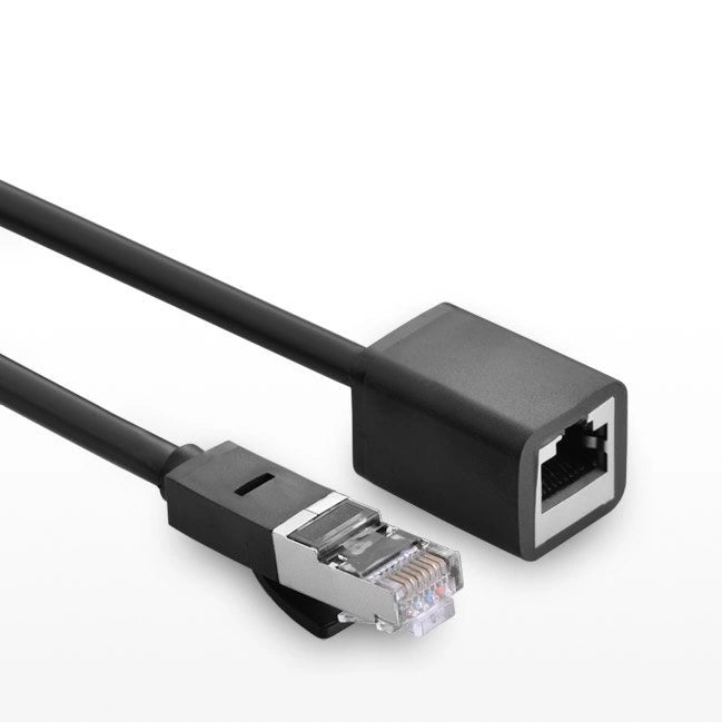 Ugreen NW112 11281 Network Ethernet Cable RJ45 (kvindelig) - RJ45 (mandlig) F/UTP Cat. 6 1 Gbps 2m - sort