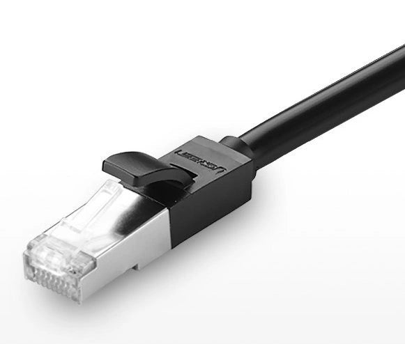 Ugreen NW112 11281 Network Ethernet Cable RJ45 (kvindelig) - RJ45 (mandlig) F/UTP Cat. 6 1 Gbps 2m - sort