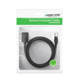 Ugreen NW112 11282 Netværksethernetkabler RJ45 (kvindelig) - RJ45 (mandlig) F/UTP Cat. 6 1 Gbps 3m - sort