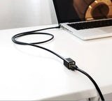Ugreen NW112 11282 Netværksethernetkabler RJ45 (kvindelig) - RJ45 (mandlig) F/UTP Cat. 6 1 Gbps 3m - sort