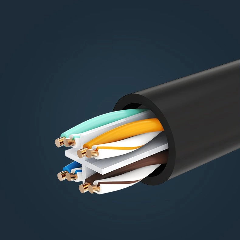 Ugreen NW112 11282 Netværksethernetkabler RJ45 (kvindelig) - RJ45 (mandlig) F/UTP Cat. 6 1 Gbps 3m - sort