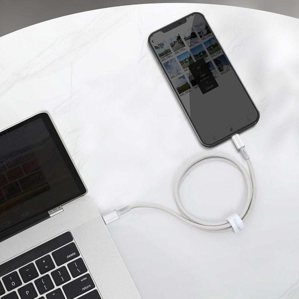 Baseus CATLGD-02 Lightning - USB-C PD kabel 20W 480Mb/s 1m - hvid