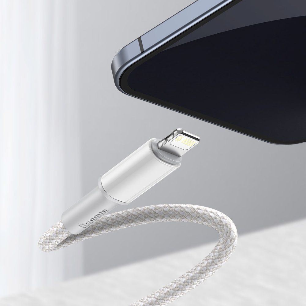 Baseus CATLGD-02 Lightning - USB-C PD kabel 20W 480Mb/s 1m - hvid