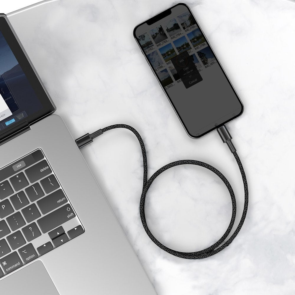 Baseus CATLGD-A01 Lightning - USB-C PD 20W 480Mb/s 2m kabel - sort