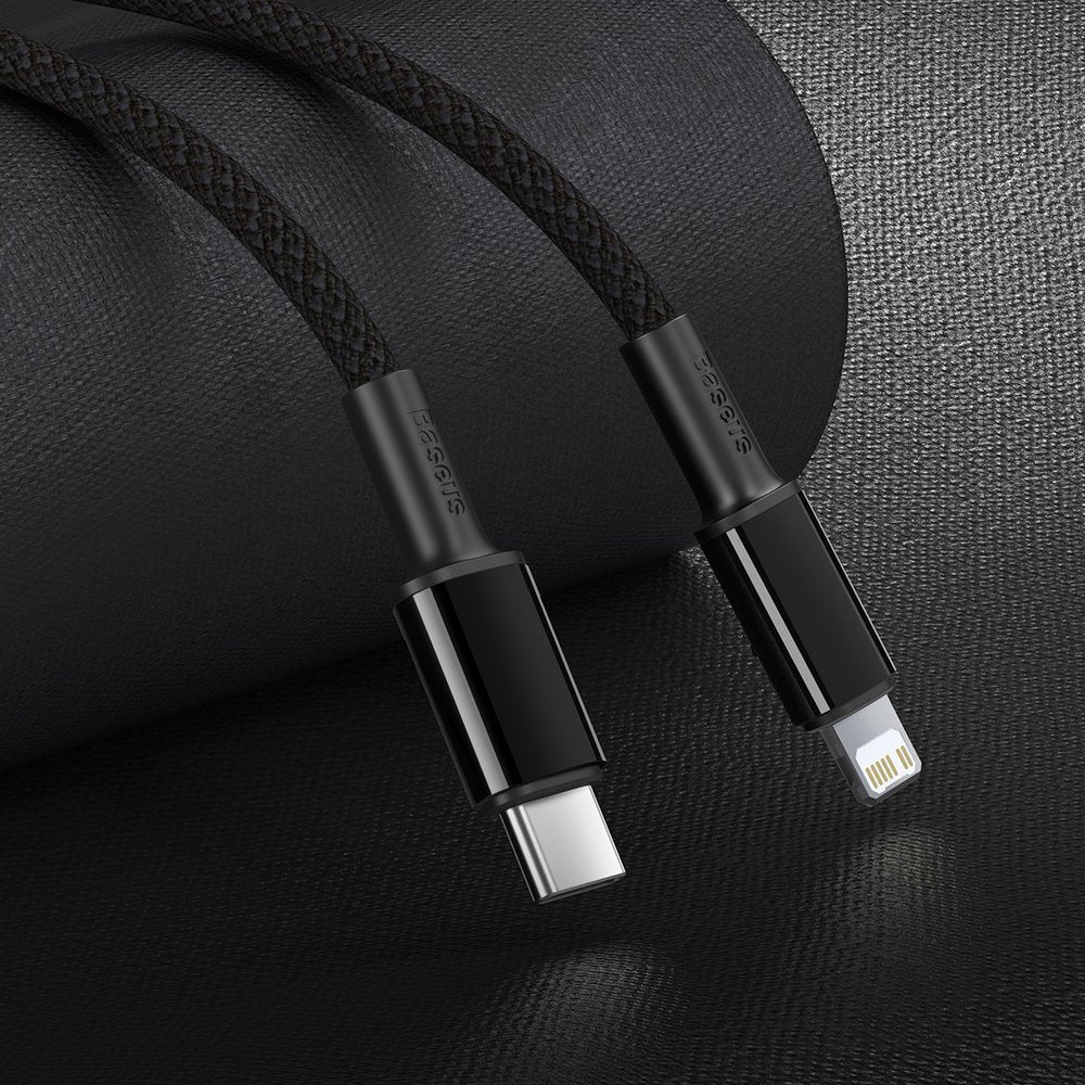 Baseus CATLGD-A01 Lightning - USB-C PD 20W 480Mb/s 2m kabel - sort