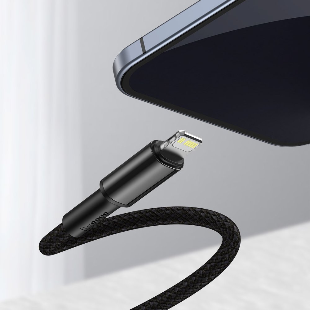 Baseus CATLGD-A01 Lightning - USB-C PD 20W 480Mb/s 2m kabel - sort