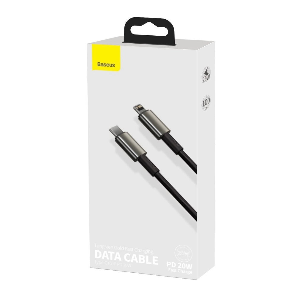 Baseus CATLWJ-01 Lightning - USB-C PD kabel 20W 480Mb/s 1m - sort